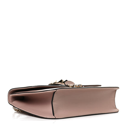 Valentino Garavani Vitello Medium Glam Lock Rockstud Flap Poudre 4 of 9