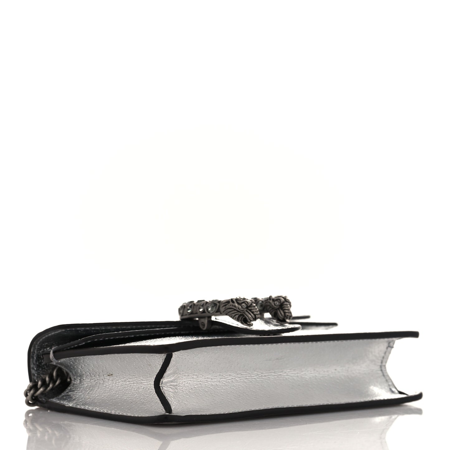 Metallic Calfskin Super Mini Dionysus Shoulder Bag Silver