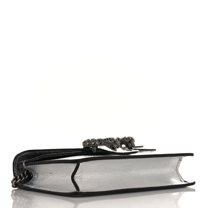 Gucci Metallic Calfskin Super Mini Dionysus Shoulder Bag Silver 4 of 10