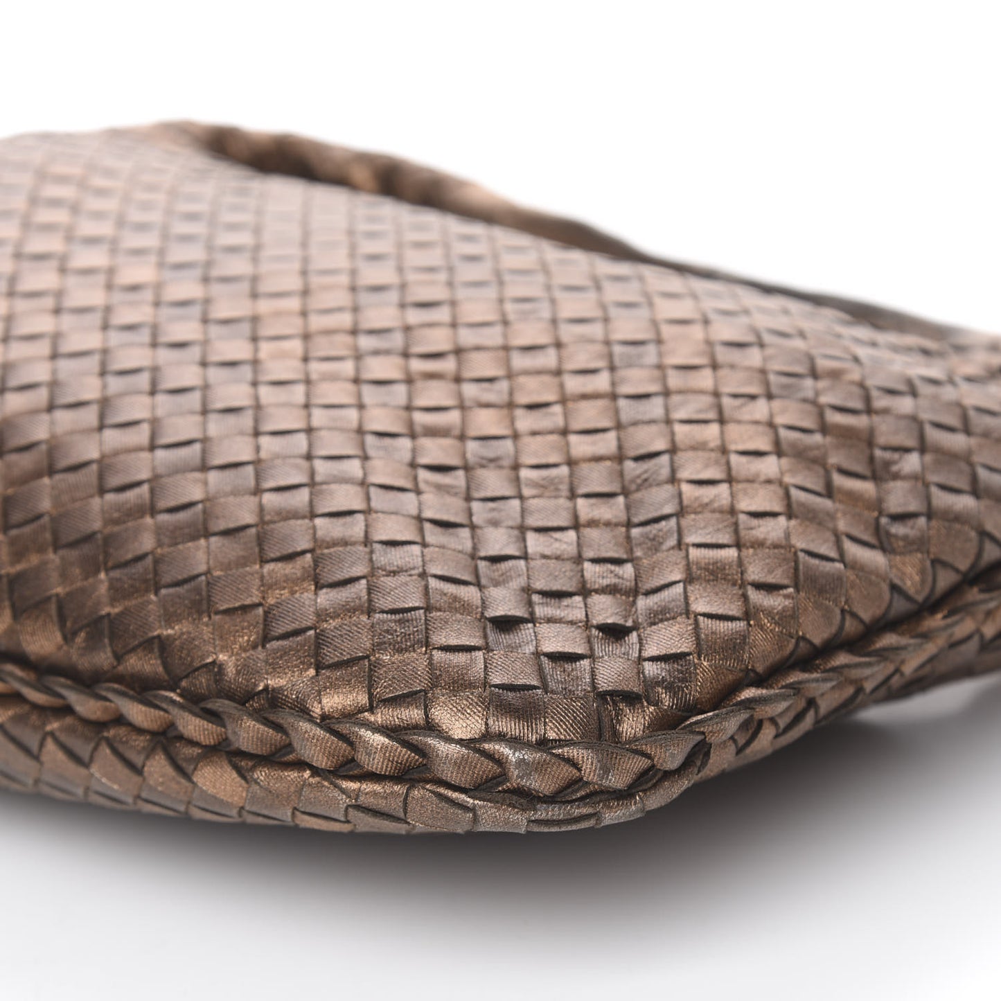 Metallic Nappa Intrecciato Medium Veneta Hobo Copper