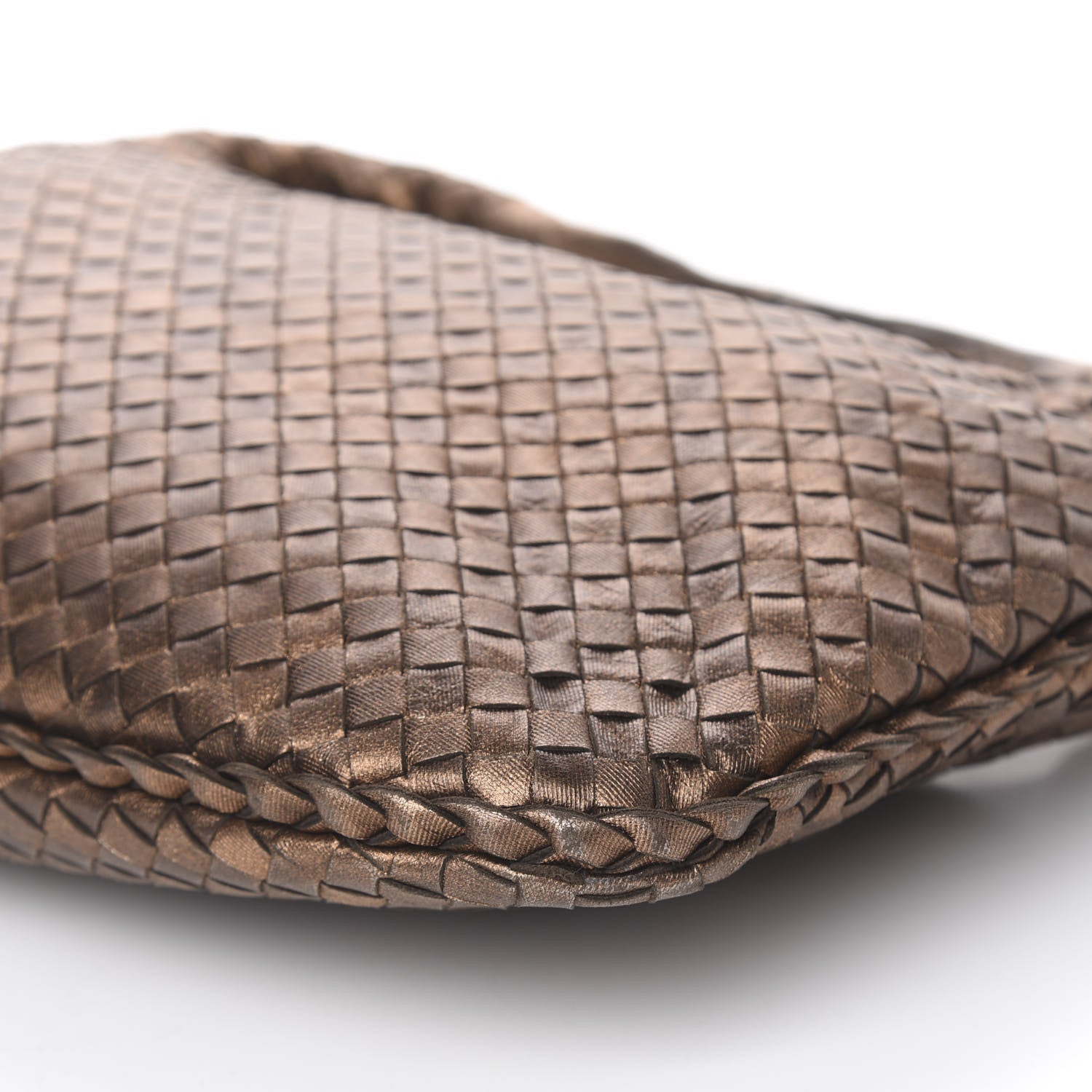 Bottega Veneta Metallic Nappa Intrecciato Medium Veneta Hobo Copper 8 of 9