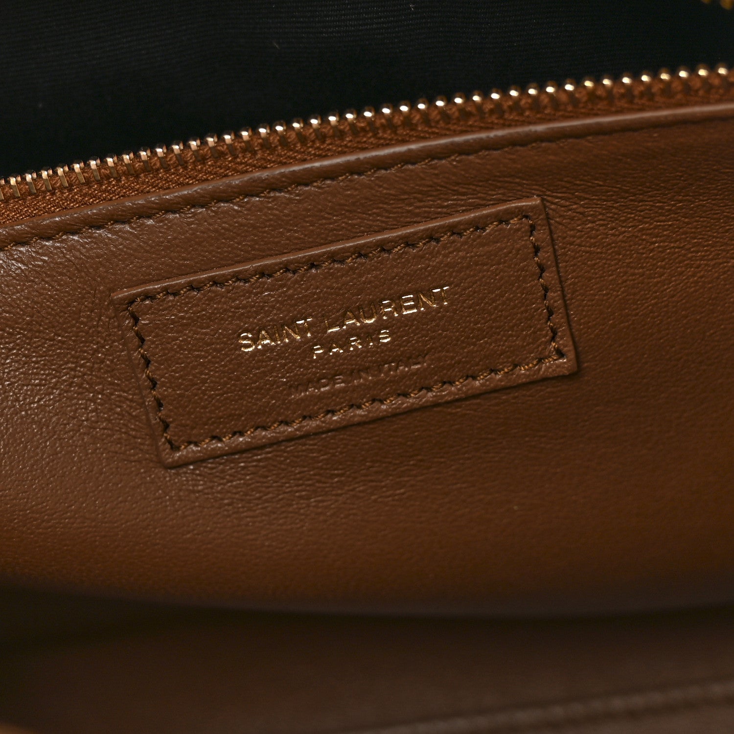 Saint Laurent Velvet Suede Le Monogramme Duffle Red Cigar 6 of 12