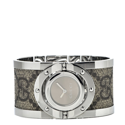 Gucci Stainless Steel Canvas 33mm Twirl Monogram Quartz Watch Brown 3 of 10