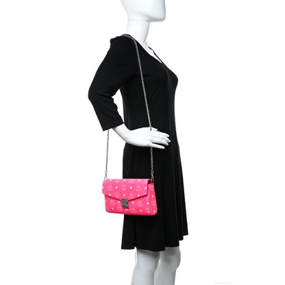 MCM Visetos Medium Patricia Wallet On Chain Pink 2 of 9