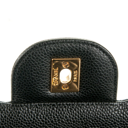 Chanel Caviar Quilted Jumbo Double Flap Black 7 of 9