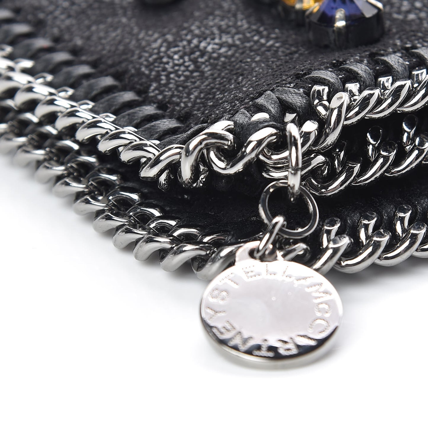 Shaggy Deer Crystal Falabella Clutch Black