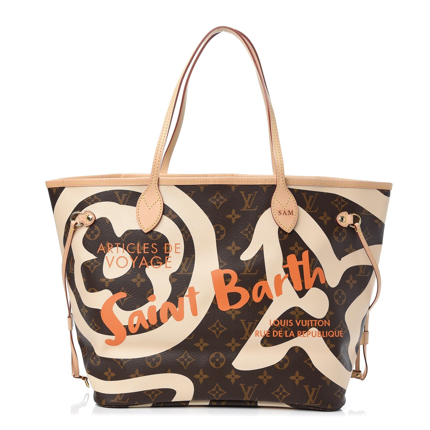 Louis Vuitton Monogram Tahitienne Saint Barth Neverfull MM 3 of 10