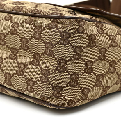 Gucci Monogram Flap Pocket Messenger Bag Beige Dark Brown 5 of 31
