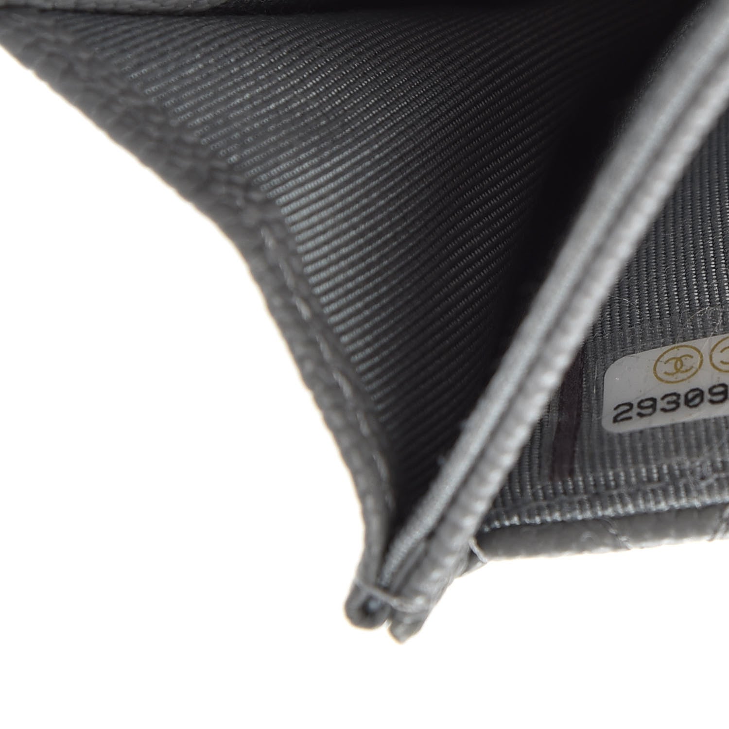 Chanel Caviar Quilted Flap Card Holder Wallet Dark Grey 17 of 18