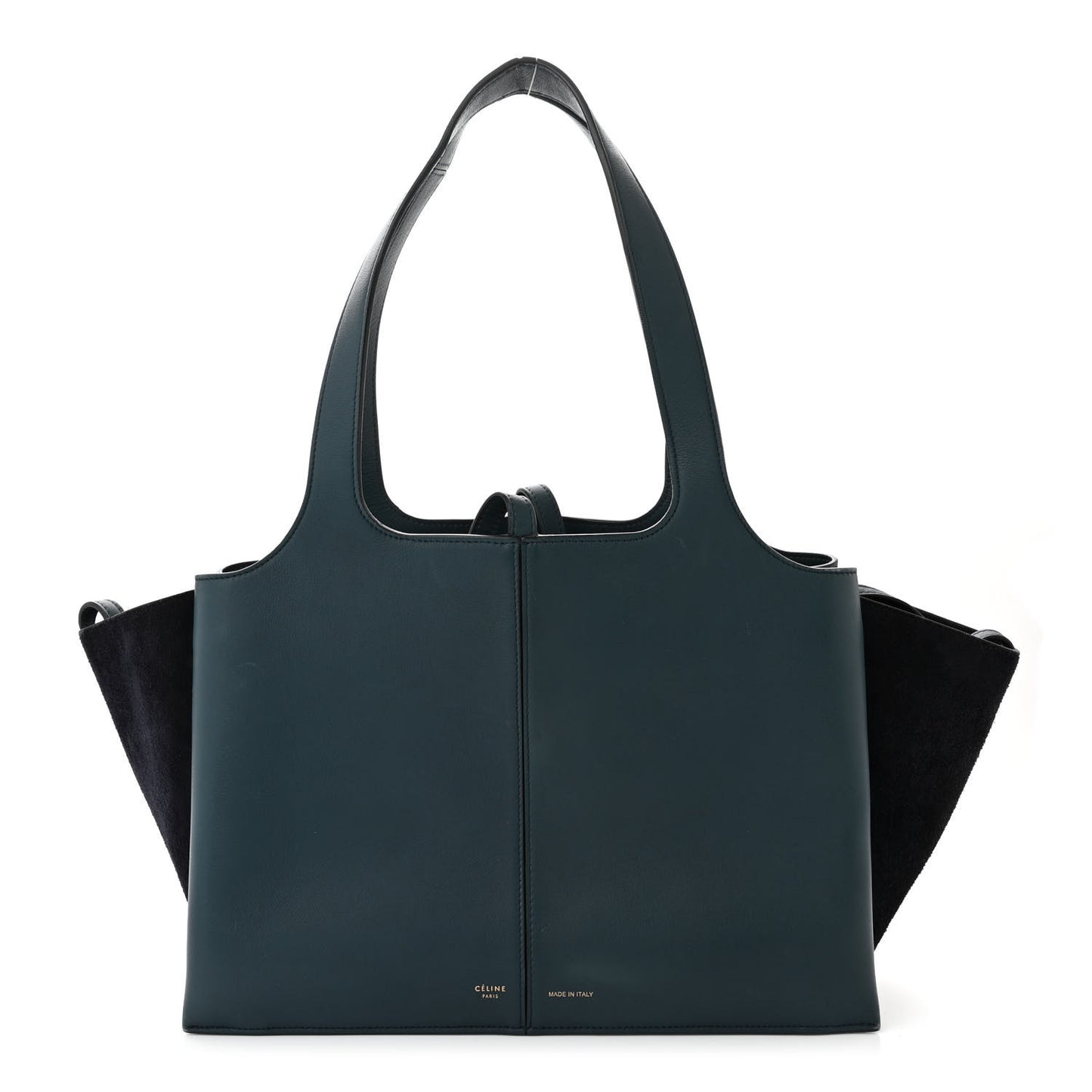 Calfskin Small Tri-Fold Shoulder Bag Steel Blue