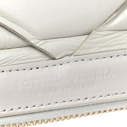 Bottega Veneta Paper Calfskin Maxi Intrecciato Padded Pouch Clutch Plaster 6 of 11