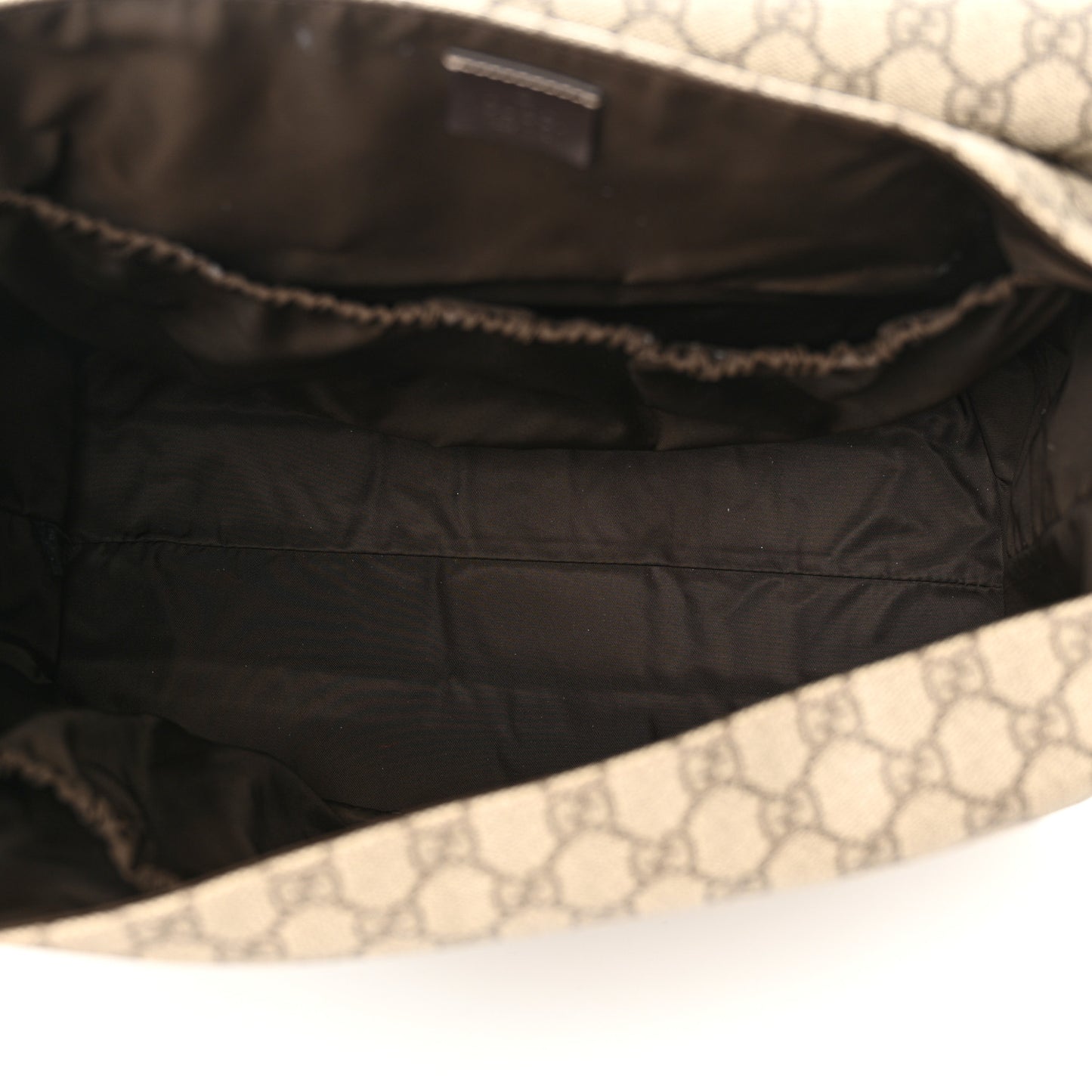 GG Plus Monogram Messenger Diaper Bag Dark Brown