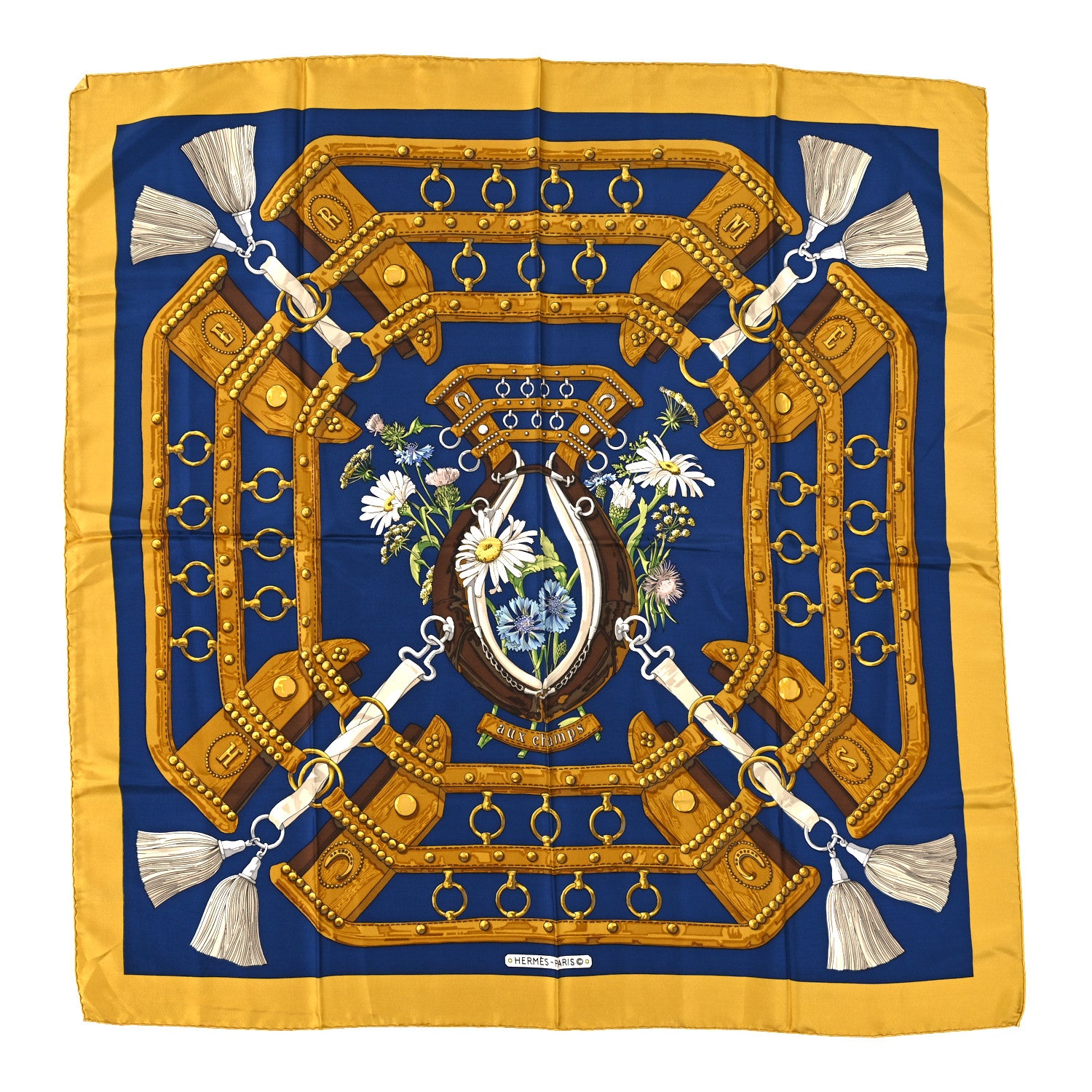 Hermes Silk Aux Champs Scarf 90 1 of 3