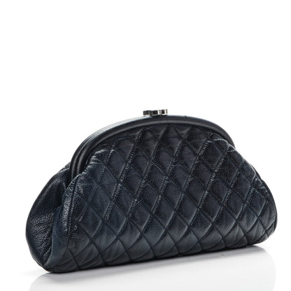 Chanel Caviar Quilted Timeless Clutch Navy 3 of 12