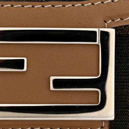 Fendi Recycled Fabric Jacquard Vitello King FF 1974 Baguette Soft Trunk Tobacco Moro Sand 12 of 12