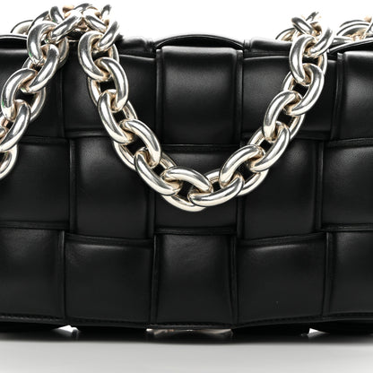 Bottega Veneta Lambskin Maxi Intreccio Padded Chain Cassette Crossbody Bag Black 7 of 11