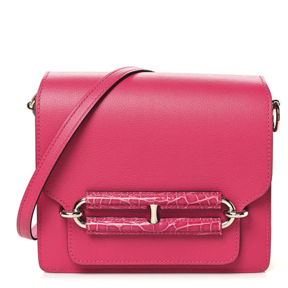 Hermes Evercolor Matte Alligator Mini Touch Sac Roulis Rose Mexico 1 of 13