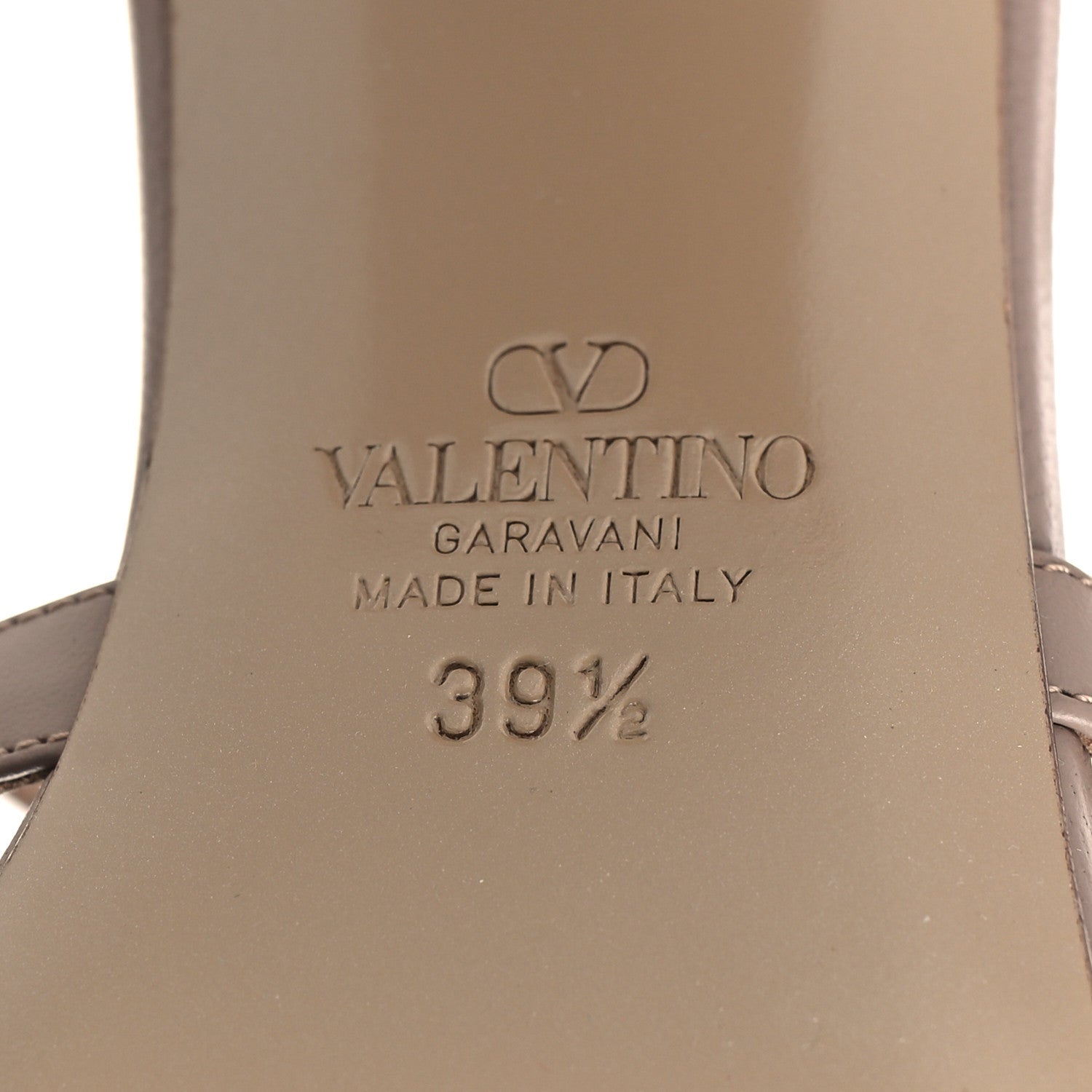 Valentino Garavani Calfskin Rockstud 60mm Caged Slide Sandals 39.5 Poudre 7 of 9