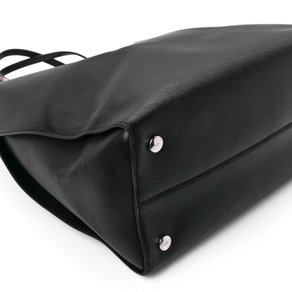 Christian Dior Calfskin Small Addict Shopping Tote Black Pink 10 of 11