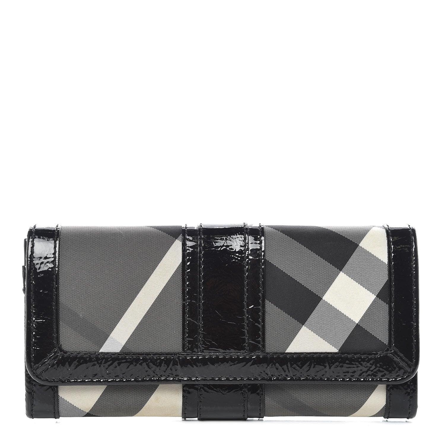 Burberry Beat Check Penrose Continental Wallet Black 1 of 8