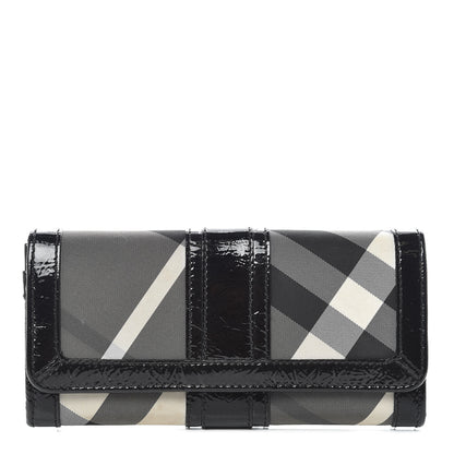 Burberry Beat Check Penrose Continental Wallet Black 1 of 8