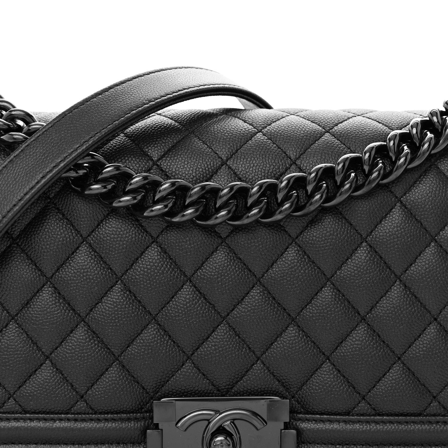 Chanel Caviar Quilted Medium Boy Flap So Black 8 of 12
