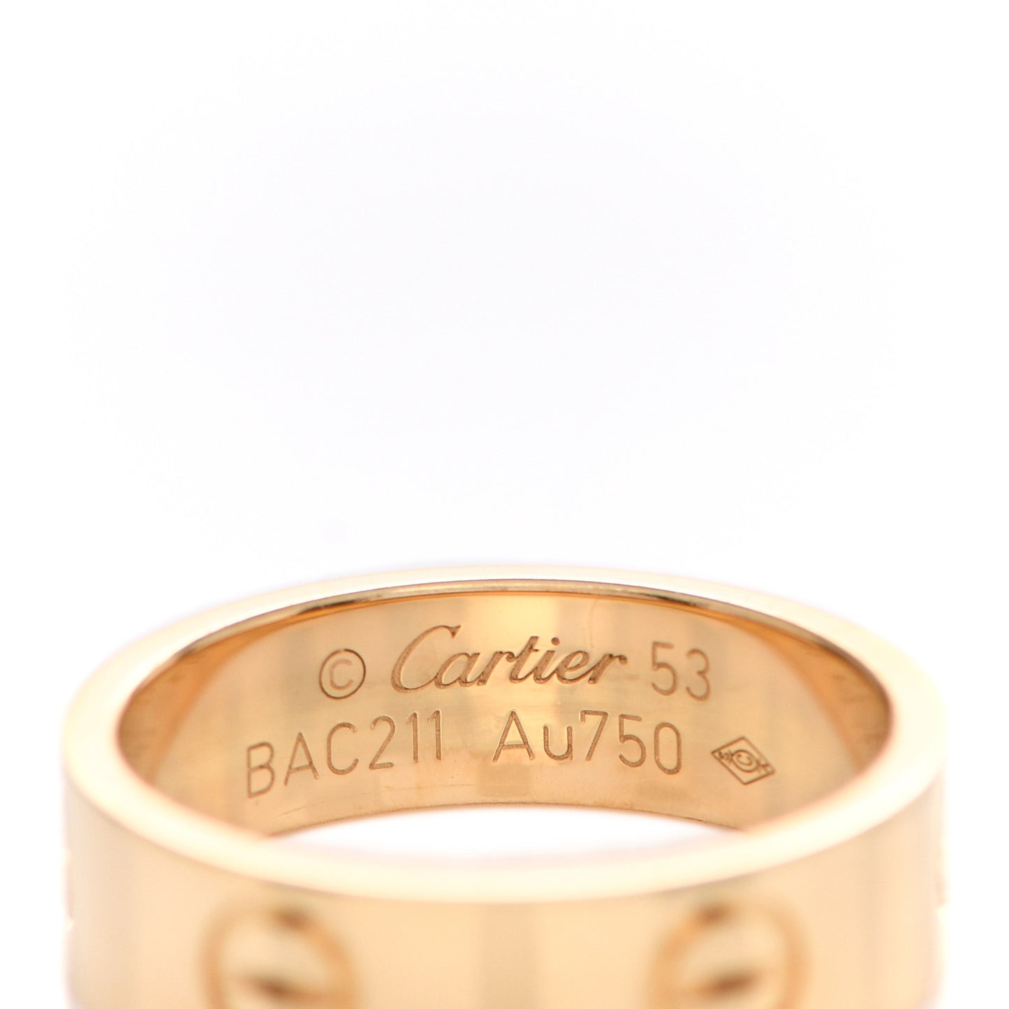 18K Yellow Gold 5.5mm LOVE Ring 53 6.5
