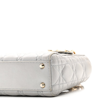 Christian Dior Metallic Lambskin Cannage Mini Lady Dior Grey 10 of 10