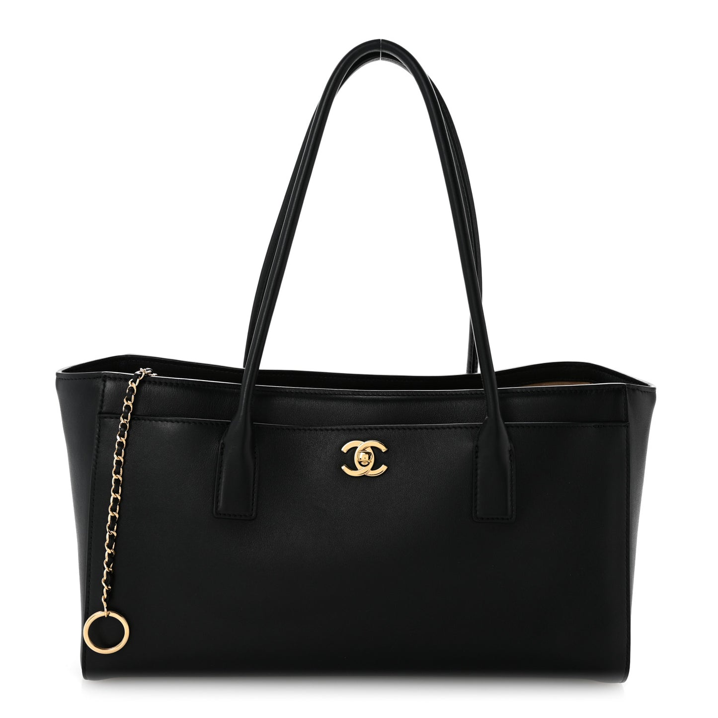Calfskin Archetype Small Shopping Tote Black