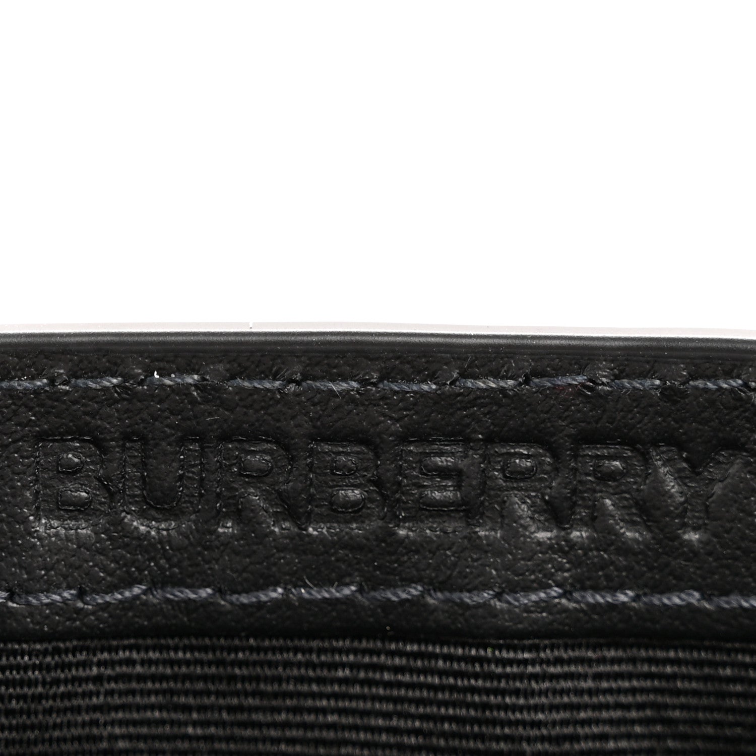 Burberry Coated Canvas Calfskin Check Money Clip Card Case Charcoal 6 of 9