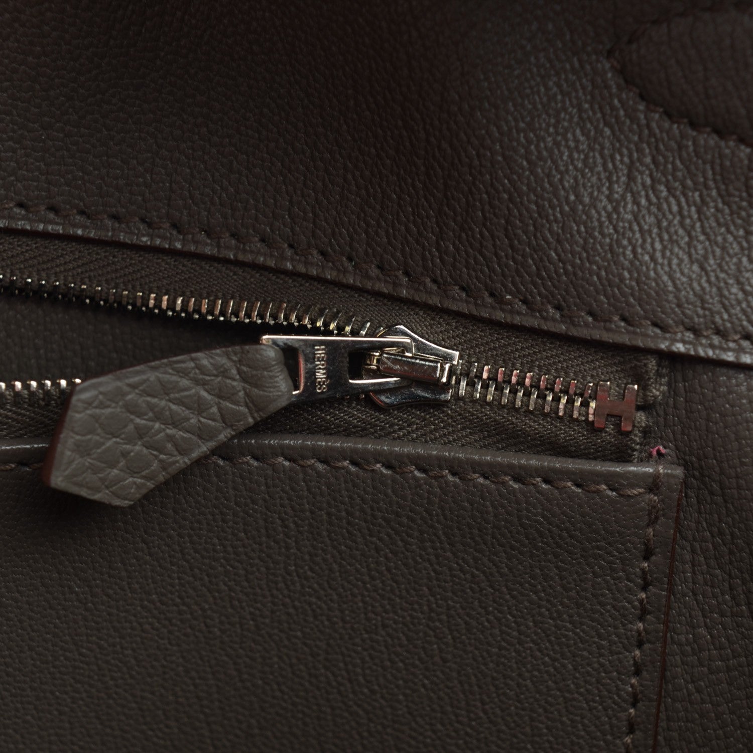 Hermes Taurillon Clemence Birkin 35 Etain 19 of 21