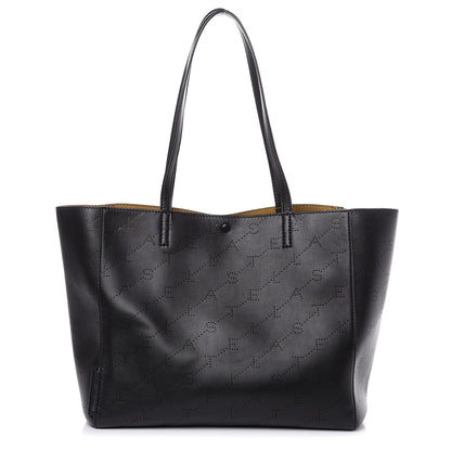 Stella McCartney Eco Alter Nappa Perforated Logo Tote Black 1 of 8