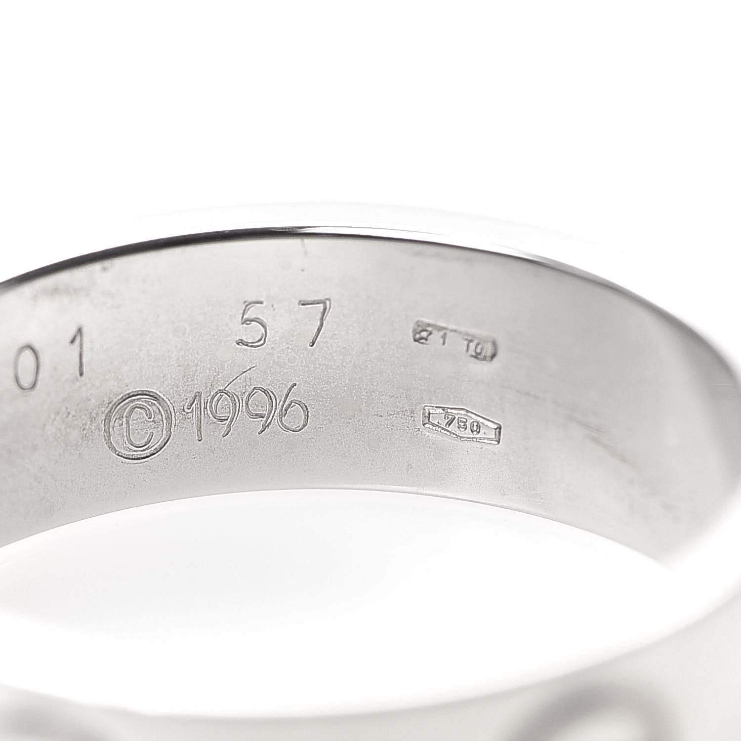 Cartier 18K White Gold 6mm LOVE Ring 57 8 6 of 6