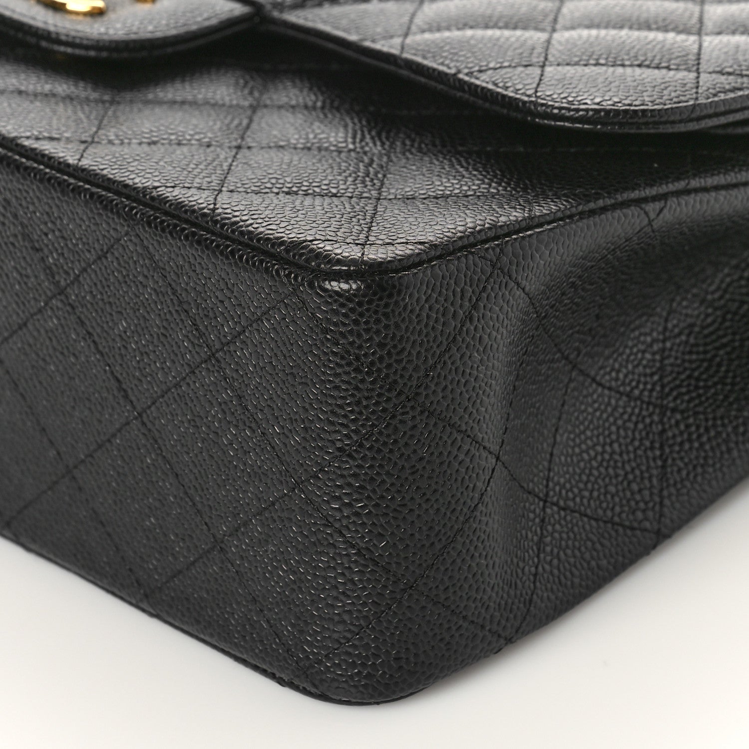 Chanel Caviar Quilted Jumbo Double Flap Black 9 of 10