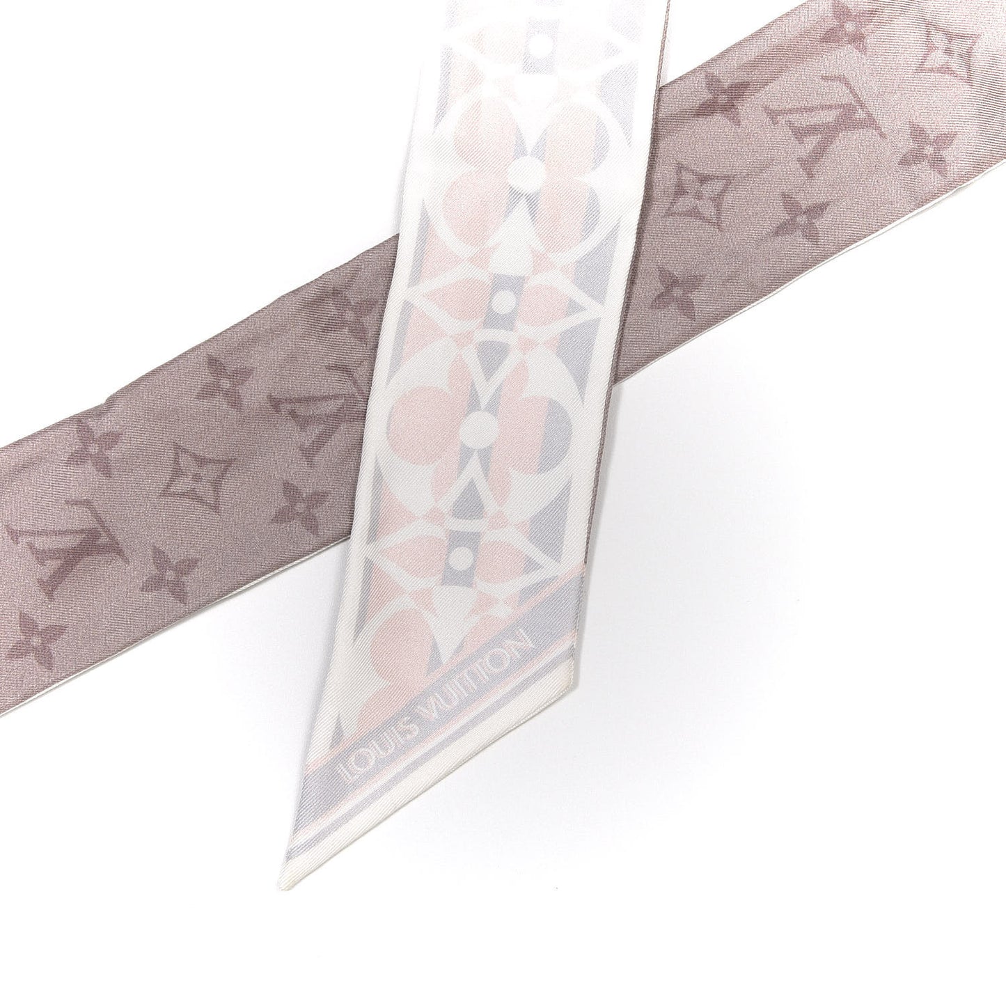 Silk Monogram Flower Ink BB Bandeau Light Pink