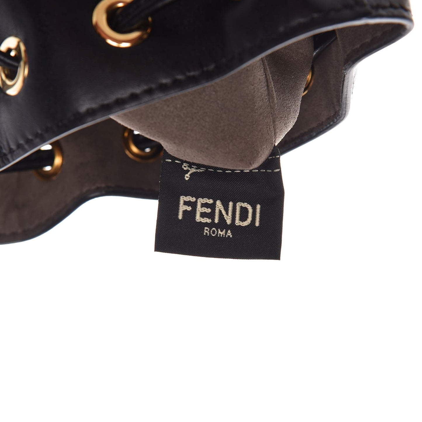 Vitello Liberty Lucido F is Fendi Mini Mon Tresor Bucket Bag Black