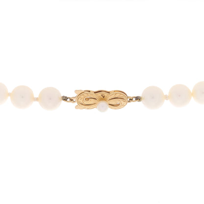 Mikimoto 18K Yellow Gold Akoya Pearl 7.5-8mm Strand Necklace 3 of 4