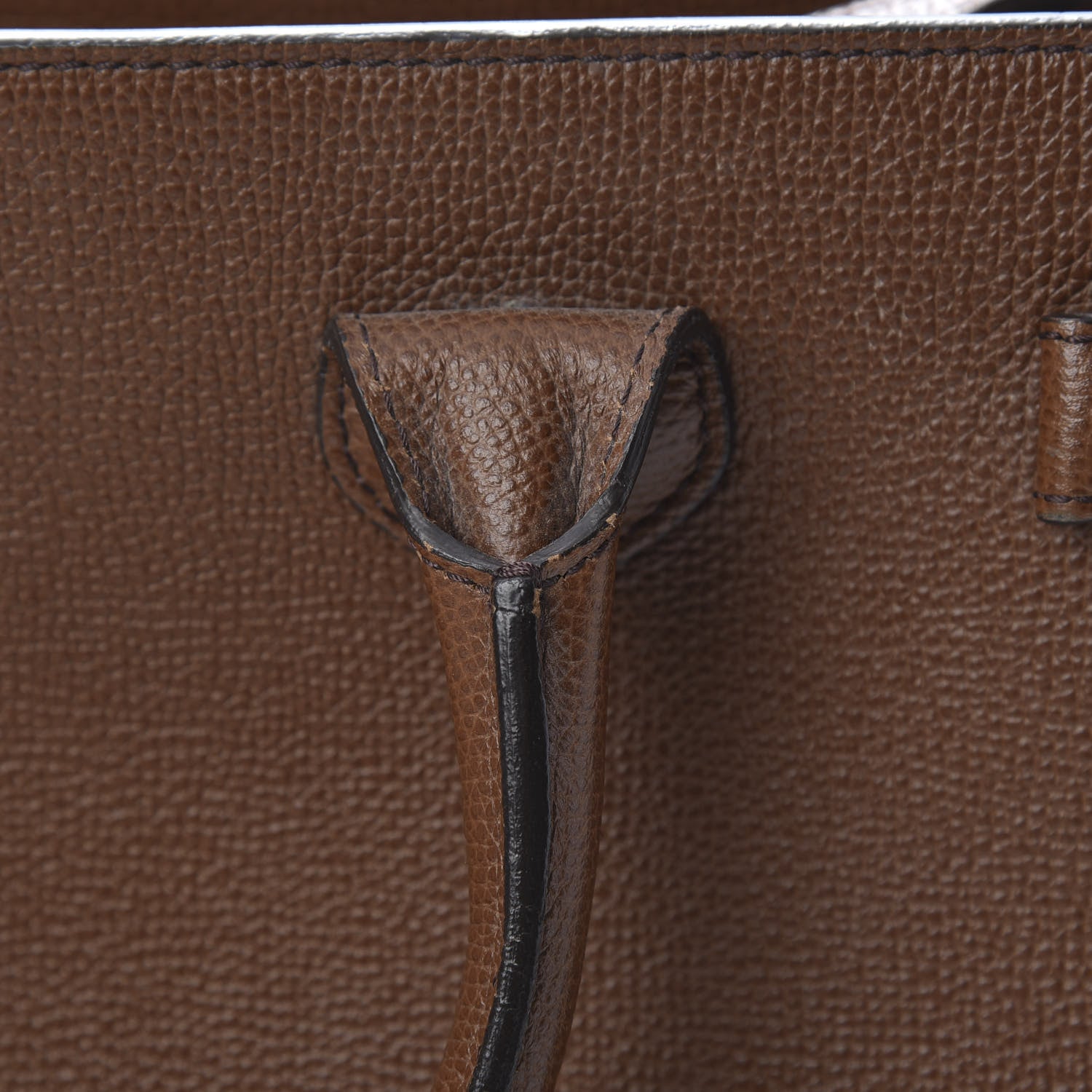 Burberry Grainy Calfskin House Check Medium Banner Tote Tan 14 of 16