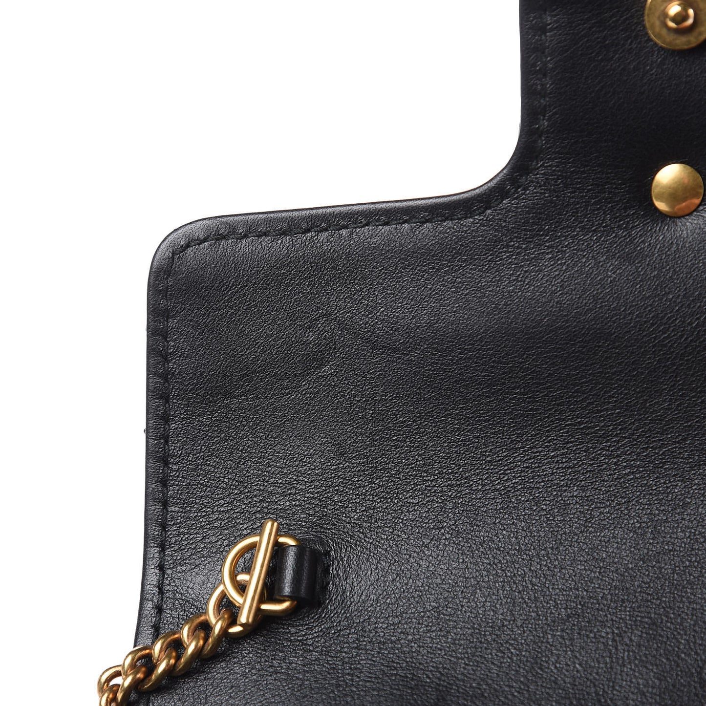 Calfskin Matelasse Super Mini GG Marmont Shoulder Bag Black