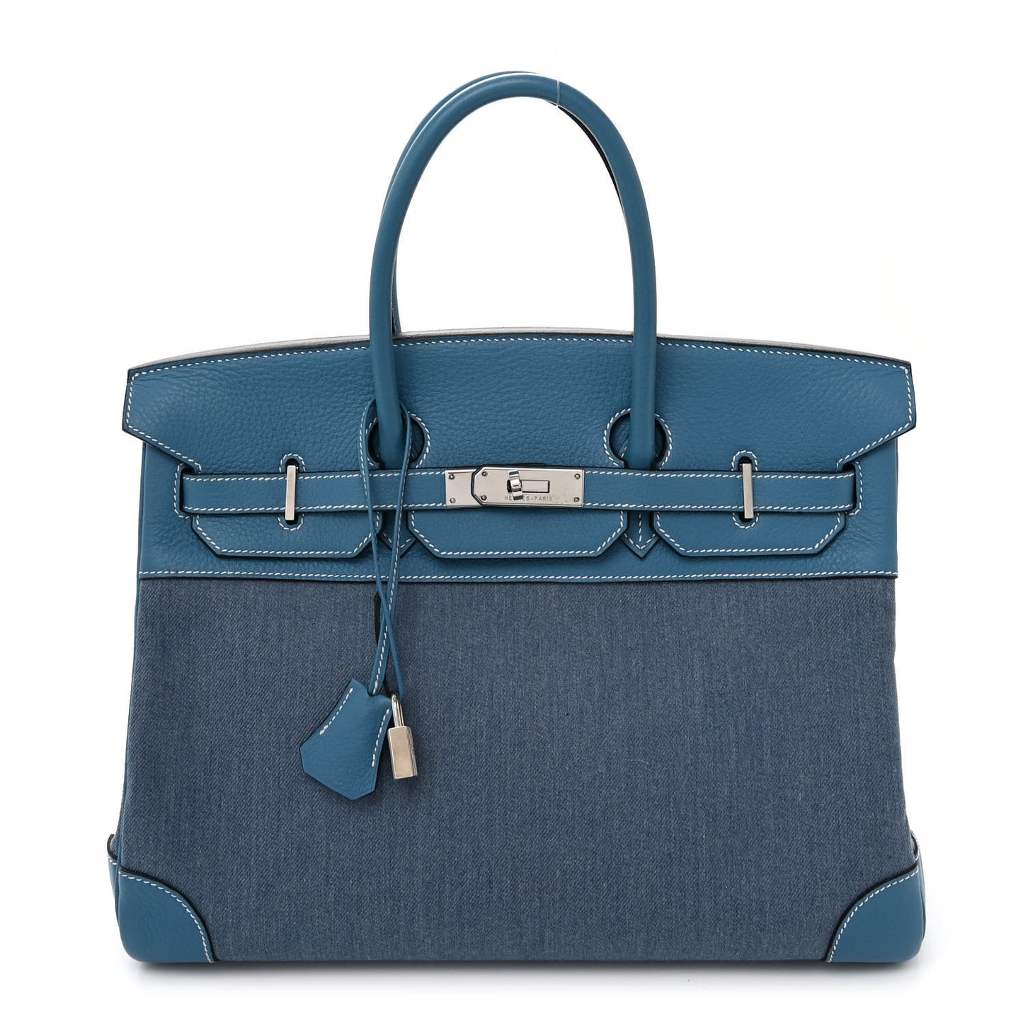 Denim Togo Birkin 35 Bleu Jean