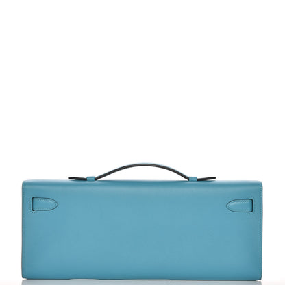 Hermes Swift Kelly Cut Clutch Pochette Turquiose 5 of 17
