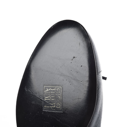 Chanel Metallic Calfskin Cap Toe CC Ballerina Flats 40 Dark Silver 11 of 15