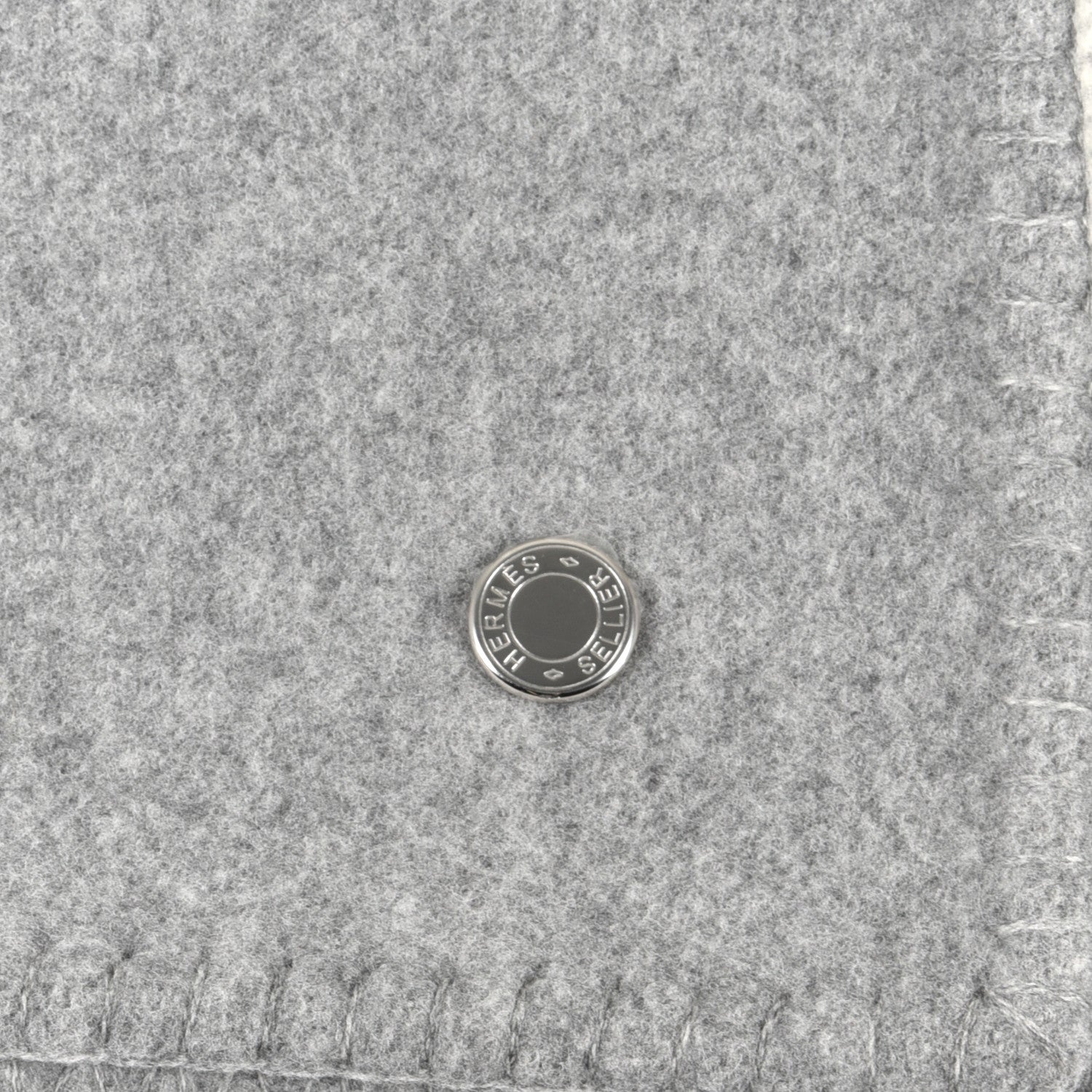 Hermes Wool Cashmere Avoine Blanket Craie Gris 3 of 4