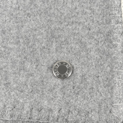 Hermes Wool Cashmere Avoine Blanket Craie Gris 3 of 4