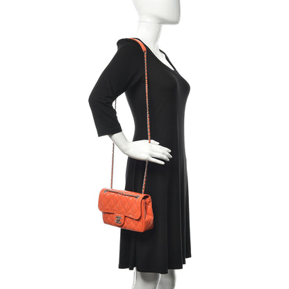 Chanel Patent Quilted Small Coco Shine Flap Orange 2 of 10