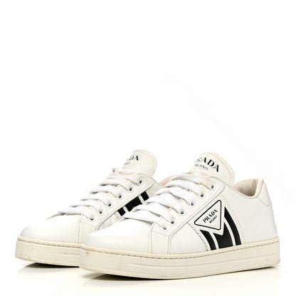 Prada Vitello Soft Logo Low Top Sneakers 37 White 3 of 15