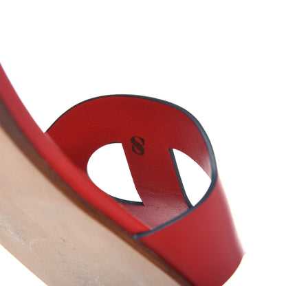 Hermes Calfskin Lisboa Sandals 39 Jasper Rouge 8 of 13