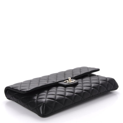 Chanel Lambskin Quilted Flap Clutch Black 4 of 11