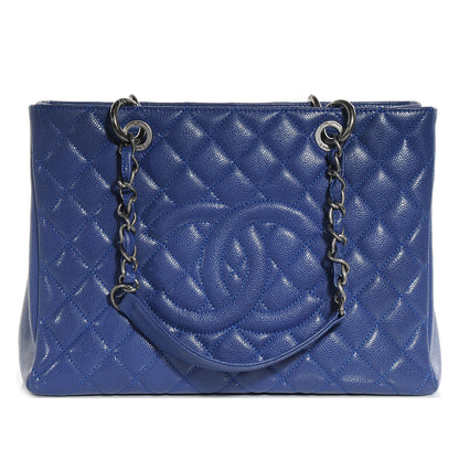 Chanel Caviar Grand Shopping Tote GST Blue 1 of 8
