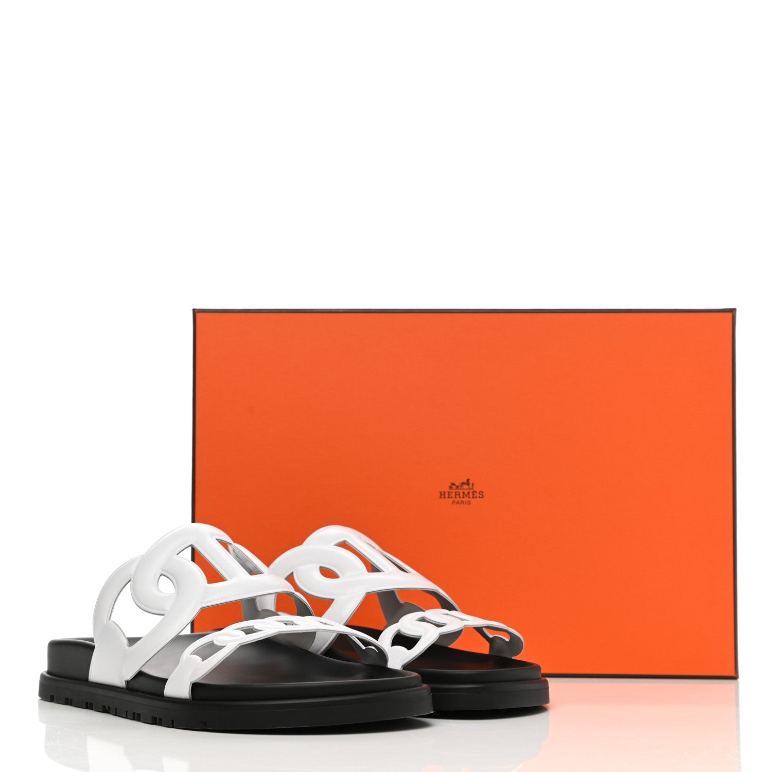 Hermes Nappa Womens Extra Sandals 35 White 9 of 9